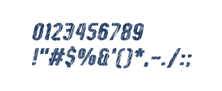 Kumba Sketch Bold Italic Other Characters