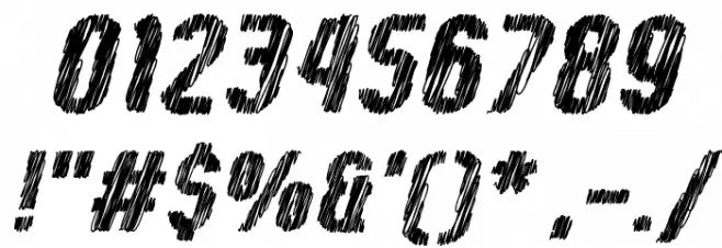 Kumba Sketch Bold Italic Font OTHER CHARS