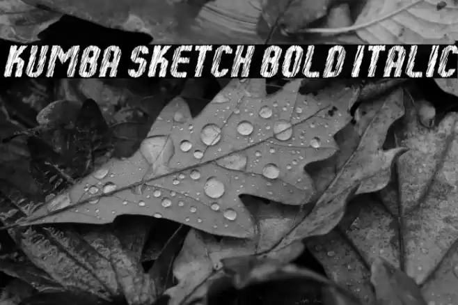 Kumba Sketch Bold Italic Font examples