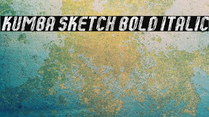 Kumba Sketch Bold Italic Example 2