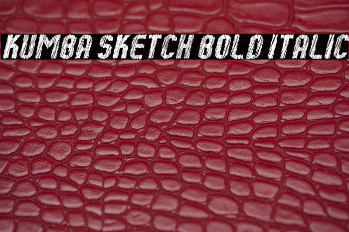 Kumba Sketch Bold Italic Example 3