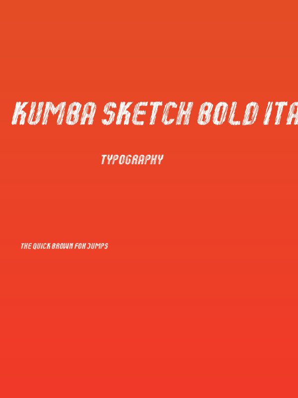 Kumba Sketch Bold Italic Poster