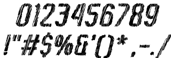 Kumba Sketch Italic Font OTHER CHARS