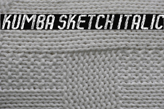 Kumba Sketch Italic Example 2
