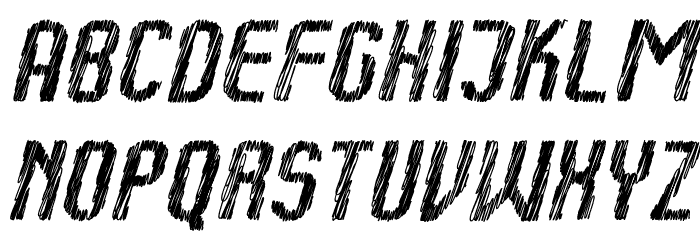 Kumba Sketch Italic Font LOWERCASE