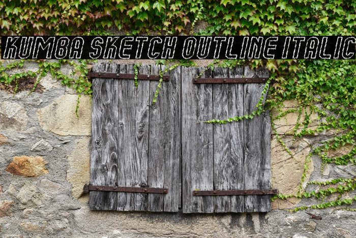 Kumba Sketch Outline Italic Example 1