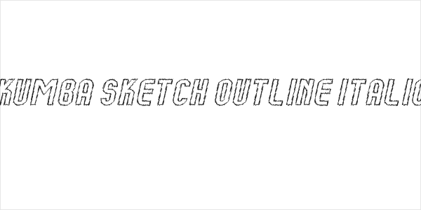 Kumba Sketch Outline Italic Logo