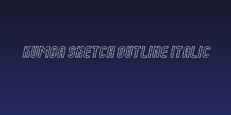 Kumba Sketch Outline Italic Social Header