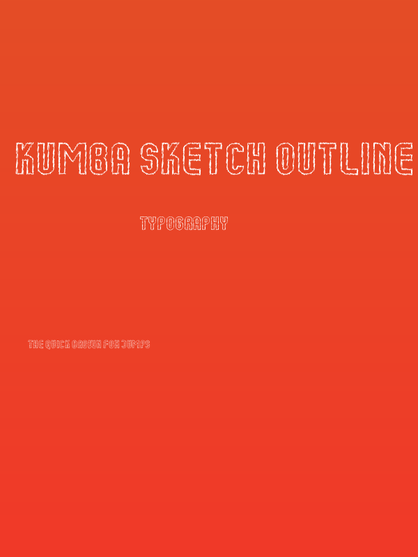 Kumba Sketch Outline Poster