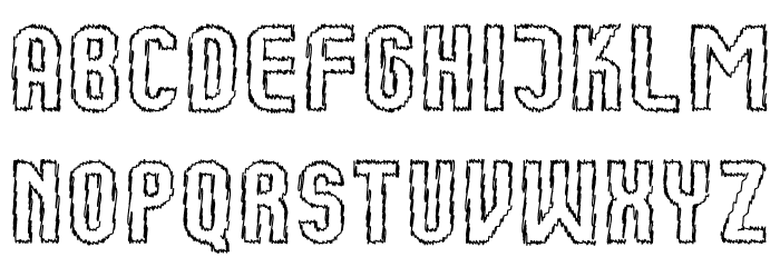 Kumba Sketch Outline Font LOWERCASE