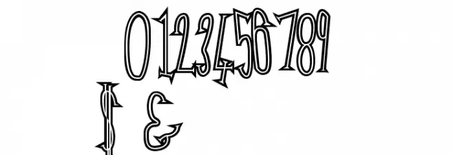 Kunang Kunang outline Font OTHER CHARS