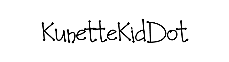 Kunette Kid Dot  Frei Schriftart Herunterladen