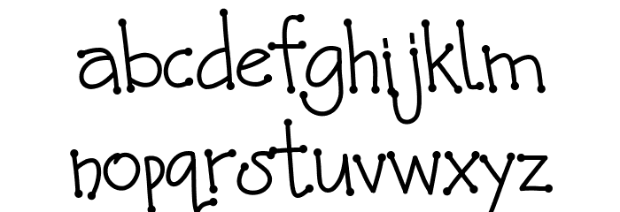 Kunette Kid Dot Font LOWERCASE