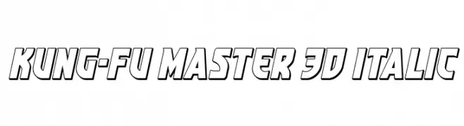Kung-Fu Master 3D Italic  नि: शुल्क फ़ॉन्ट्स डाउनलोड