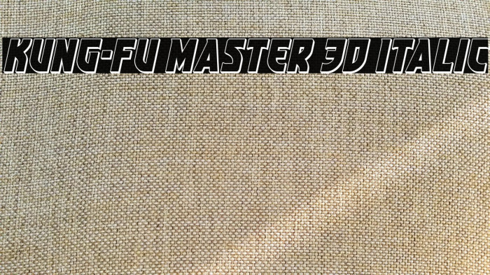 Kung-Fu Master 3D Italic Example 1