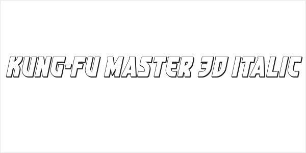 Kung-Fu Master 3D Italic Logo