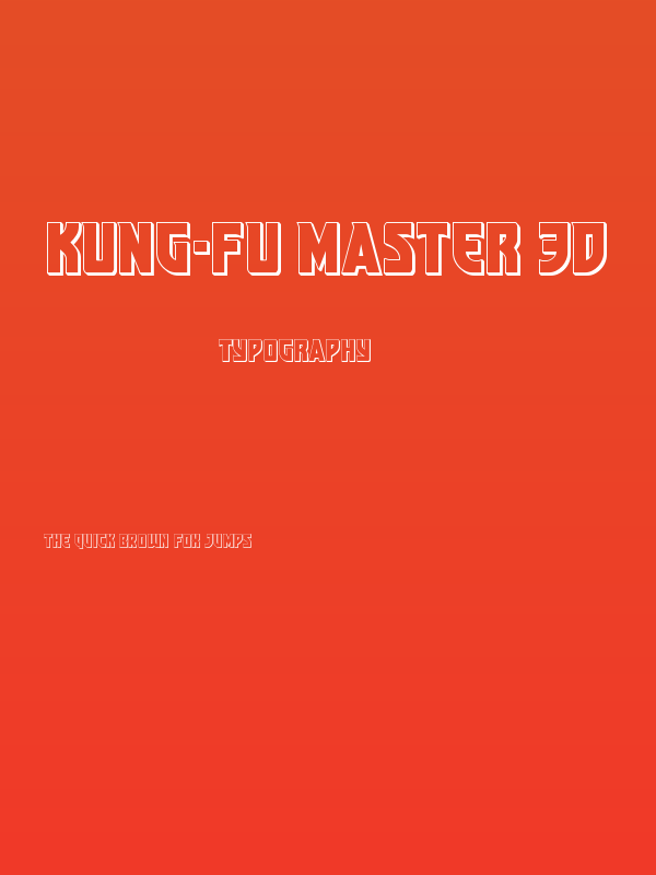 Kung-Fu Master 3D Poster