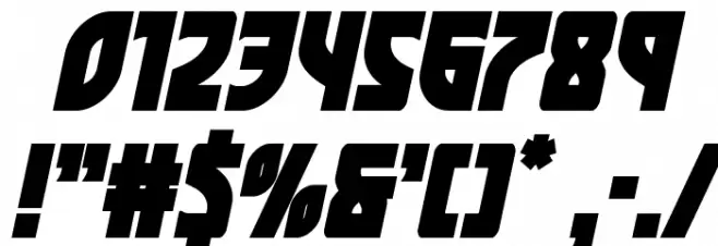 Kung-Fu Master Bold Italic Font OTHER CHARS