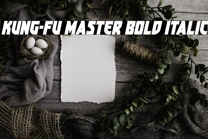 Kung-Fu Master Bold Italic Example 3