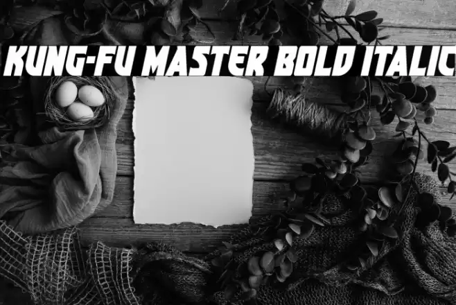 Kung-Fu Master Bold Italic Font examples
