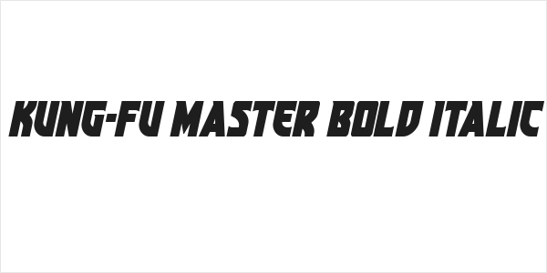 Kung-Fu Master Bold Italic Logo