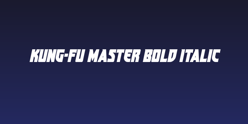 Kung-Fu Master Bold Italic Social Header
