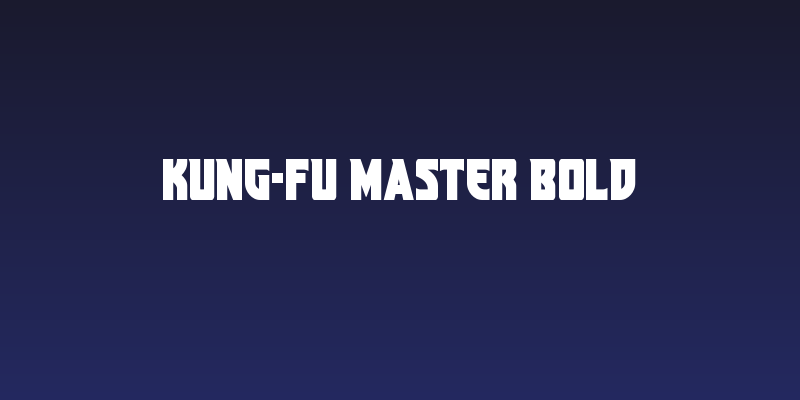 Kung-Fu Master Bold Social Header