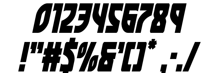 Kung-Fu Master Condensed Ital Font OTHER CHARS