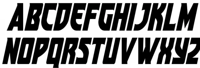 Kung-Fu Master Condensed Ital Schriftart Groß