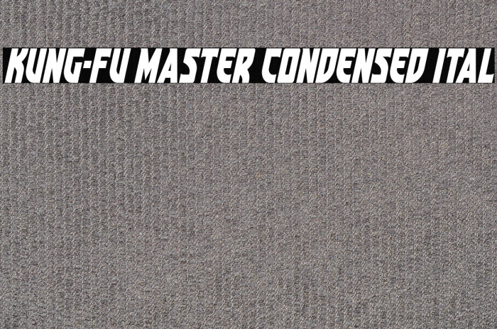 Kung-Fu Master Condensed Ital Example 1