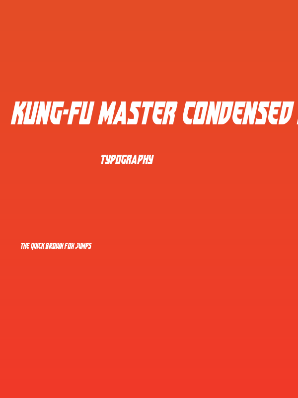 Kung-Fu Master Condensed Ital Poster