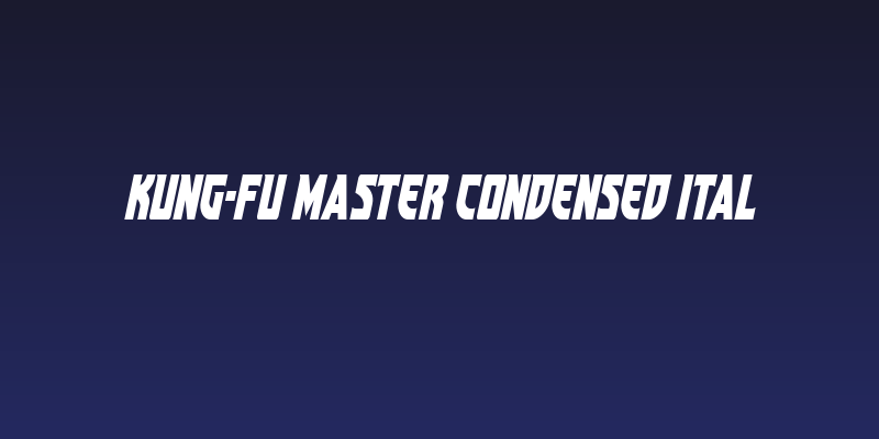 Kung-Fu Master Condensed Ital Social Header