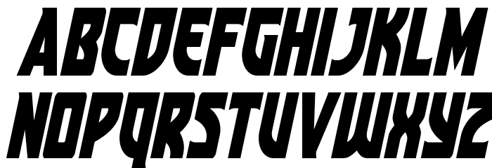 Kung-Fu Master Condensed Ital Font LOWERCASE