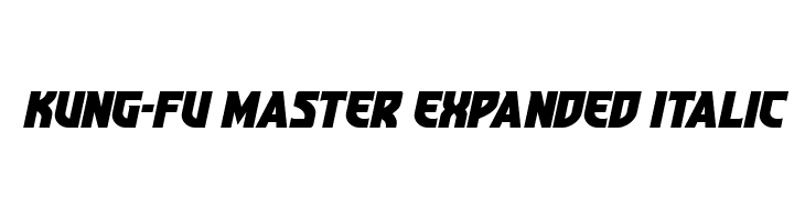Kung-Fu Master Expanded Italic  नि: शुल्क फ़ॉन्ट्स डाउनलोड