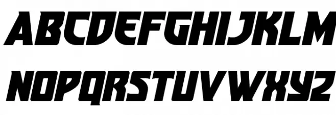 Kung-Fu Master Expanded Italic Шрифта ВЕРХНИЙ
