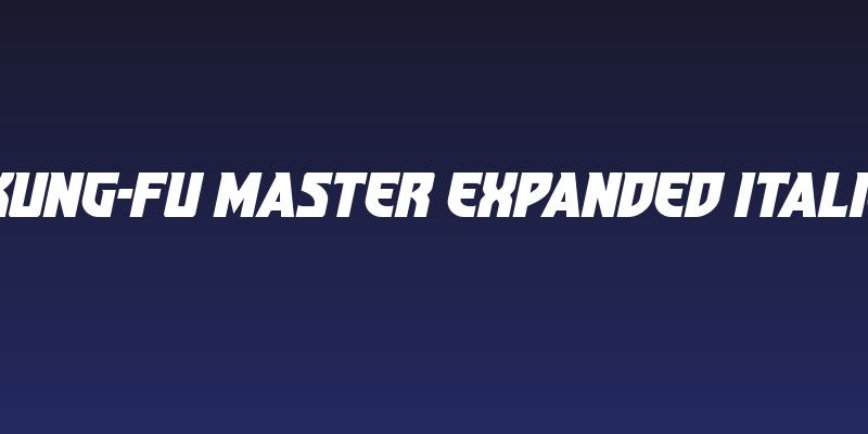 Kung-Fu Master Expanded Italic Social Header