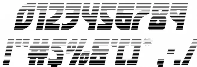 Kung-Fu Master Gradient Italic Font OTHER CHARS