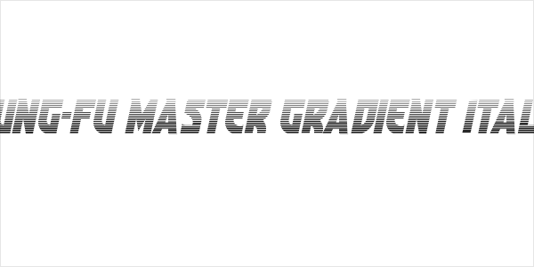 Kung-Fu Master Gradient Italic Logo