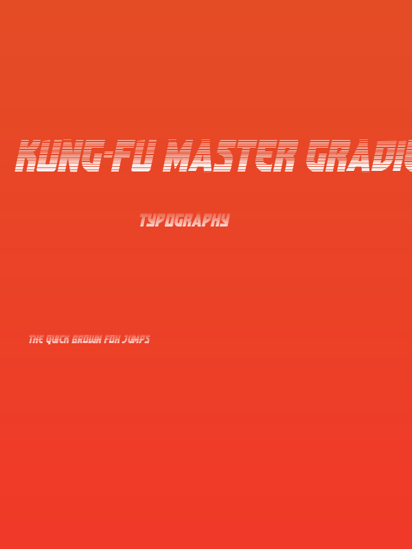 Kung-Fu Master Gradient Italic Poster
