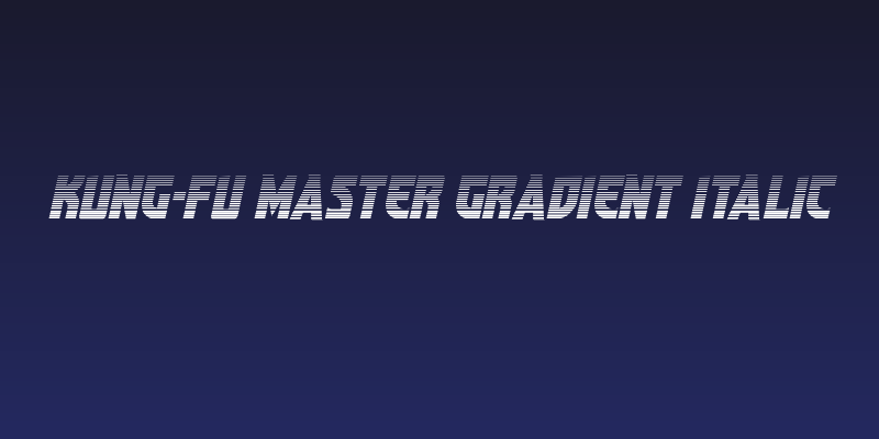 Kung-Fu Master Gradient Italic Social Header