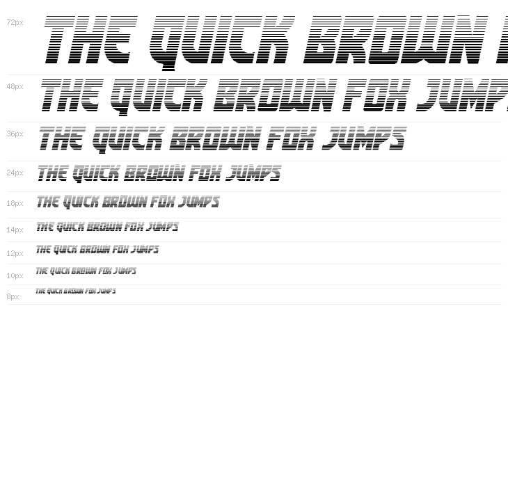 Kung-Fu Master Gradient Italic Waterfall