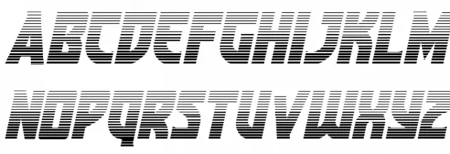 Kung-Fu Master Gradient Italic Caratteri MINUSCOLO