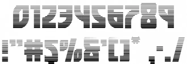 Kung-Fu Master Gradient Font OTHER CHARS