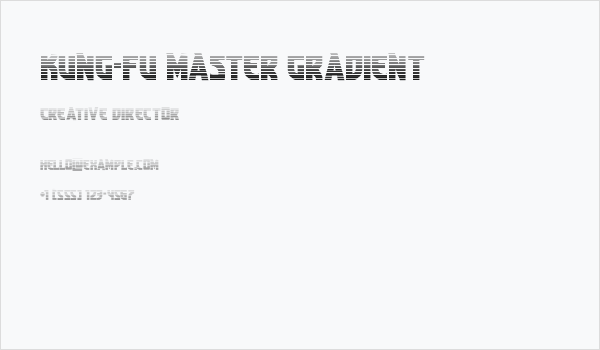Kung-Fu Master Gradient Business Card
