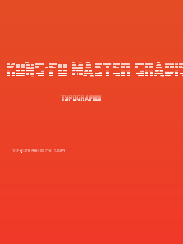 Kung-Fu Master Gradient Poster