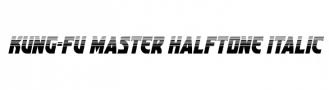 Kung-Fu Master Halftone Italic  नि: शुल्क फ़ॉन्ट्स डाउनलोड