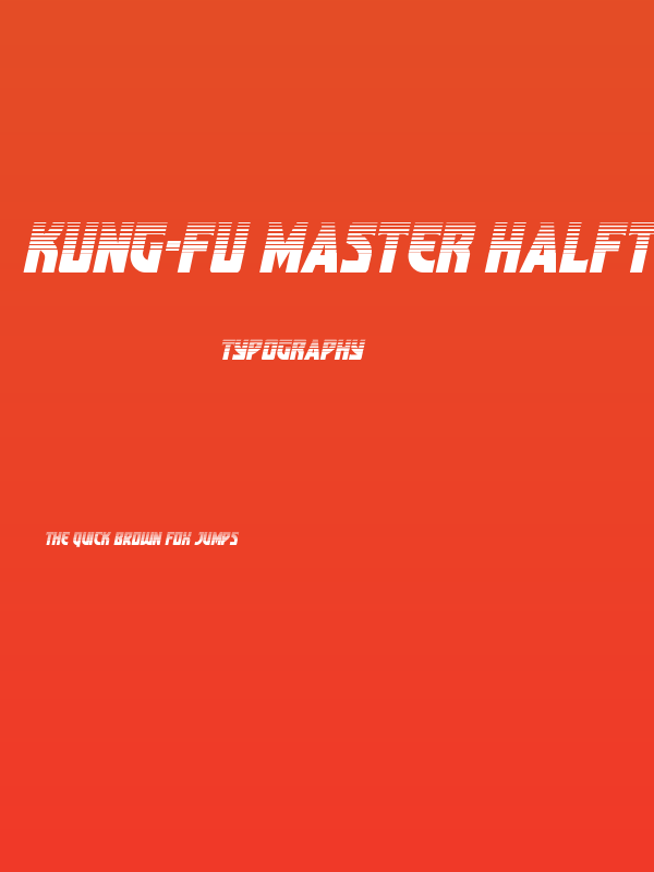 Kung-Fu Master Halftone Italic Poster