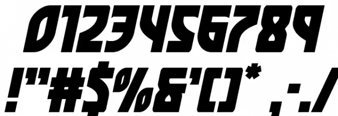 Kung-Fu Master Italic Font OTHER CHARS