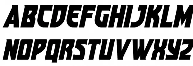Kung-Fu Master Italic Fonte MAIÚSCULAS