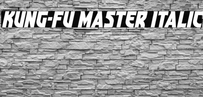 Kung-Fu Master Italic Font examples
